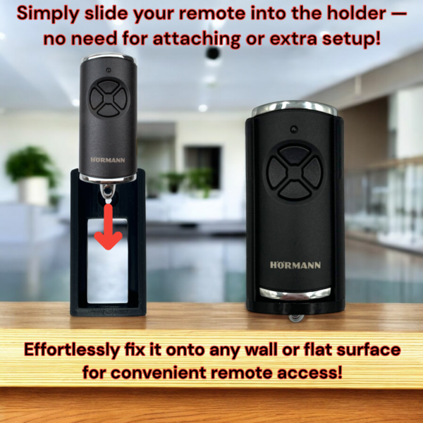 Wall & Car Vent Holder For Hormann HSE4 BS Garage Remote Black