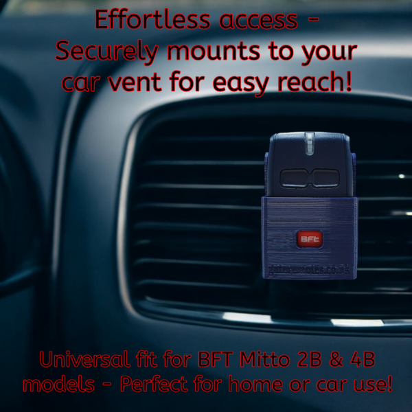 Wall & Car Vent Holder For BFT Mitto 2B Gate Remotes