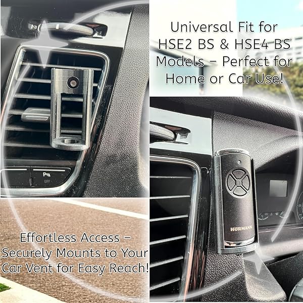 Wall & Car Vent Holder For Hormann HSE4 BS Garage Remote